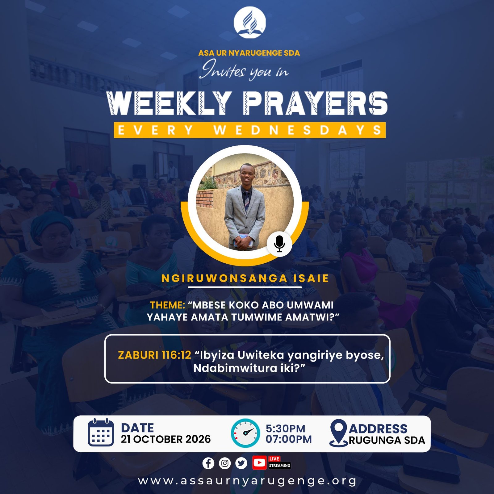 Weekly Prayers Program